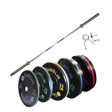 Pack complet barre + poids olympiques