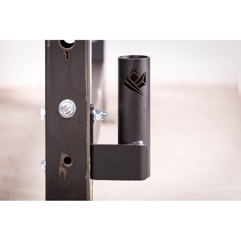 Support pour barre de musculation en acier