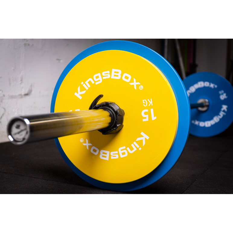 Plaques de poids olympiques revêtement en caoutchouc - 5 à 25 kg