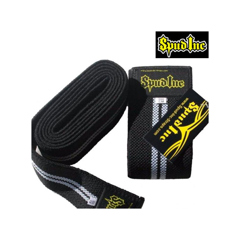 Paire de bandes de protection professionnelle 200 cm ultra résistante pour haltérophilie ou powerlifting