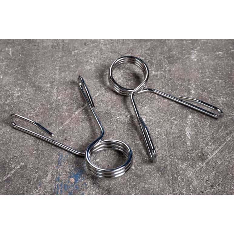 Paire de Pinces de serrage en acier chromés pour haltères olympiques