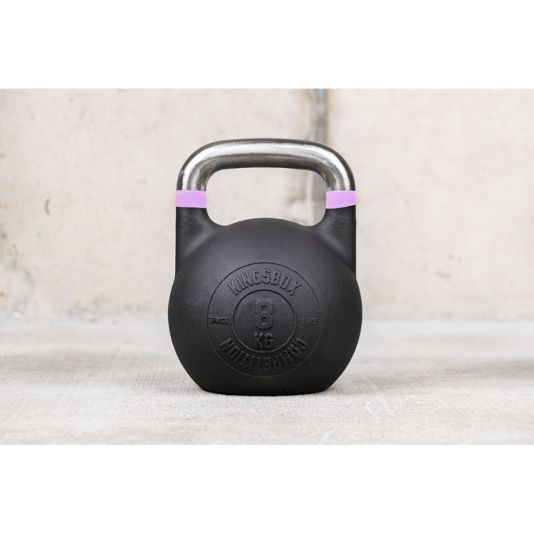 kettlebells en acier pour entraînement de compétition avec code couleur