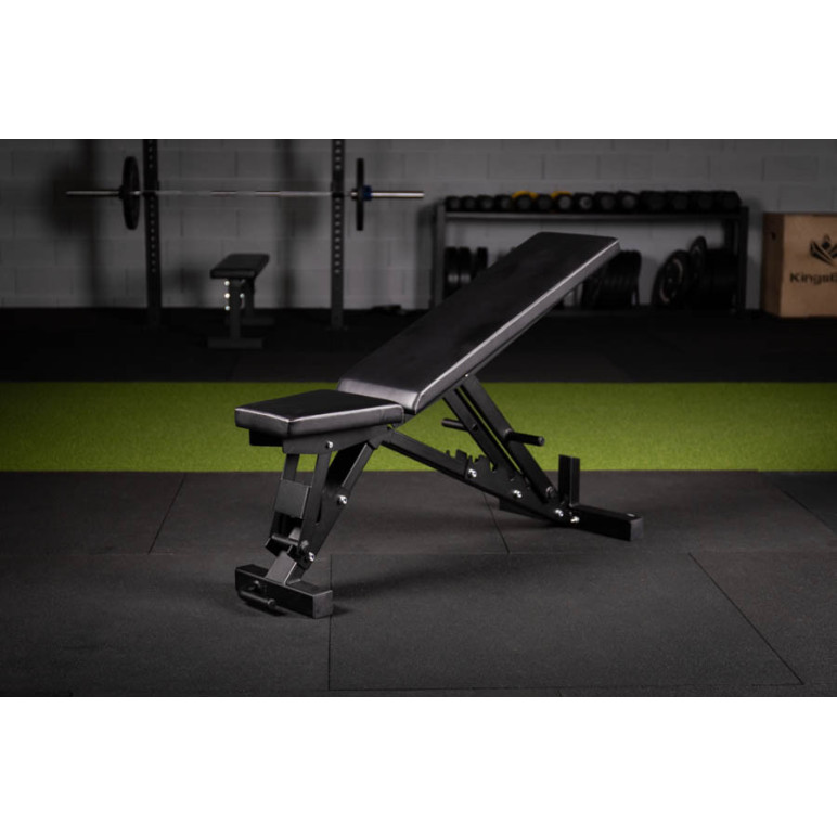 Banc de training multi fonctions en cuir avec dossiers et assises réglables sur plusieurs positions