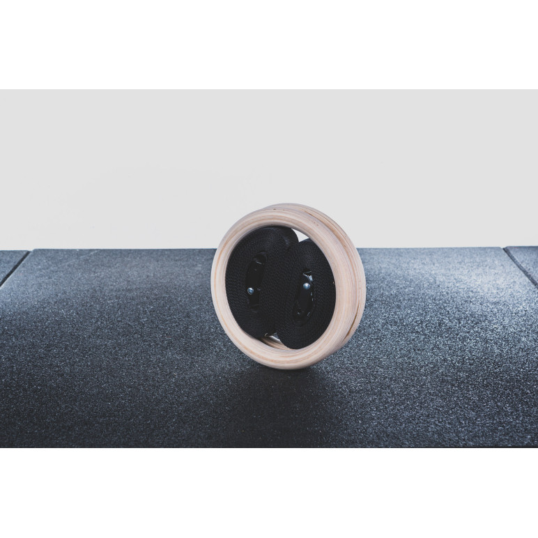 Set d'anneau de gymnastique  en bois avec sangles de la marque Kingsbox