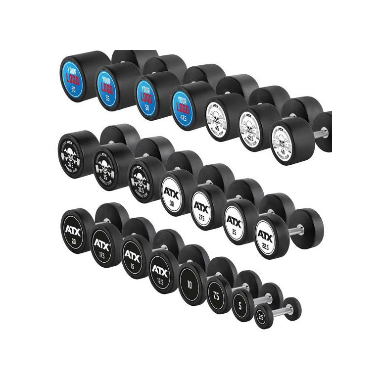 Haltères d'entrainement de musculation avec logo sur demande et revêtement de protection