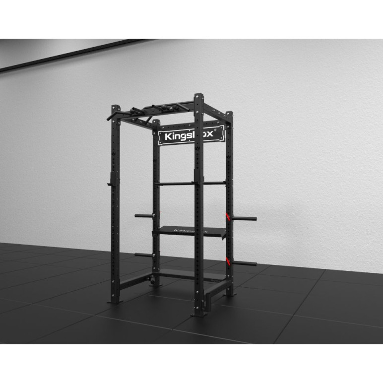 Rack de musculation avec espace de rangement
