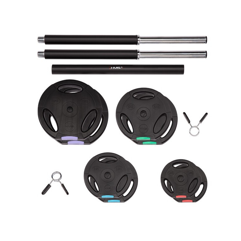 Kit d'haltère avec 37,5 kg de disques de poids : appareil 2 en 1