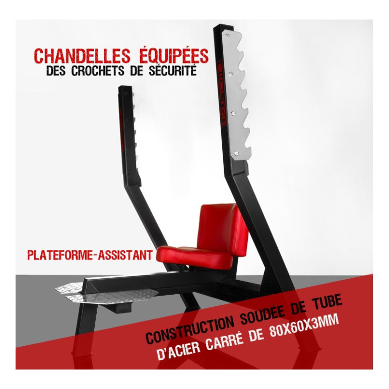Banc développé assis pour entraînement de musculation en homegym - Capacité extrême : 800 kg