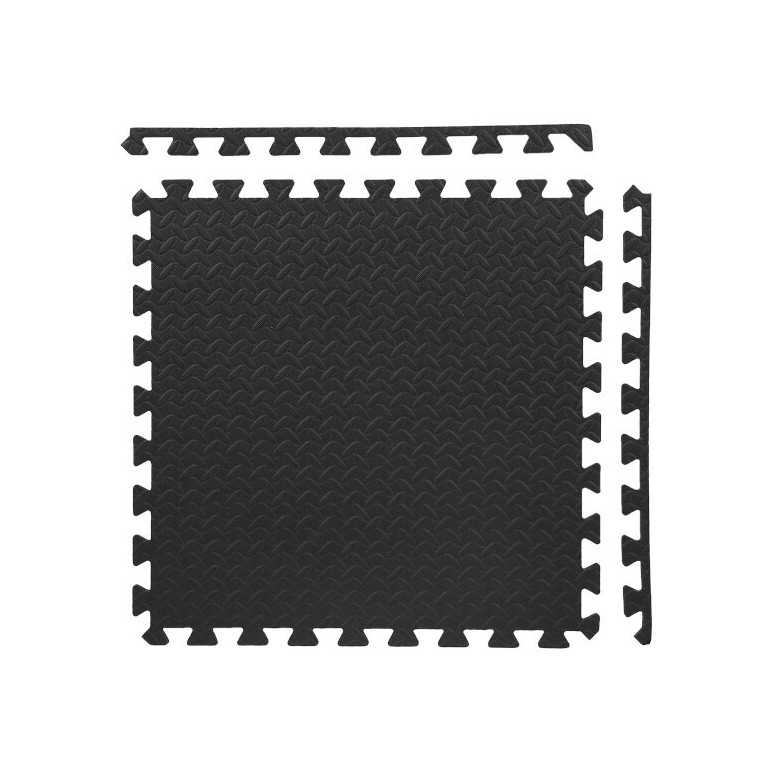 Dalles de sol version puzzle pour espace de musculation et de fitness