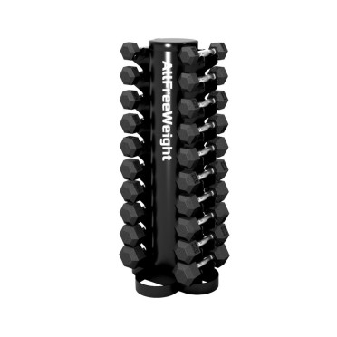 rack vertical en forme de cylindre pour le rangement d'haltère de musculation