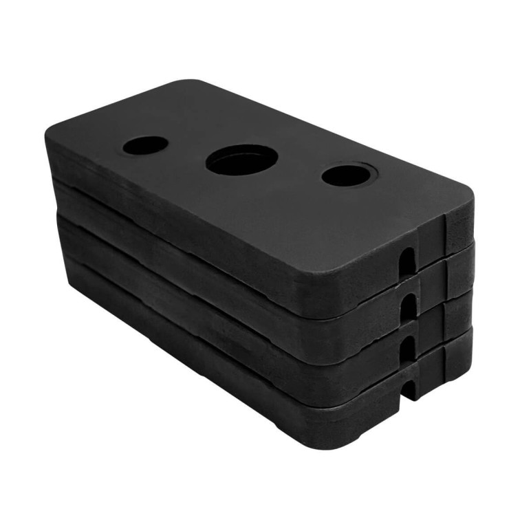 Ensemble de plaques de poids supplémentaires rectangulaires - 4 disques de 5 kg