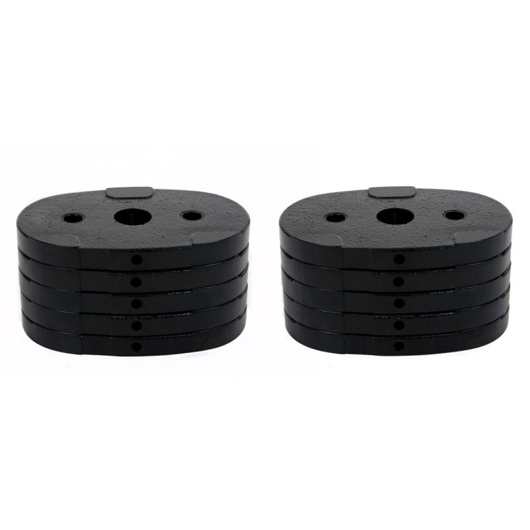 Kit de 10 disques de poids supplémentaires pour un total de 45 kg