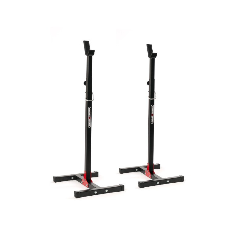 Chandelles  ultra stable en acier renforcé pour barre à squat