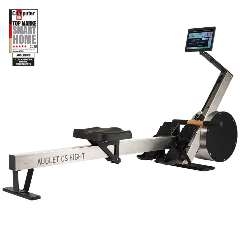 Rameur de cardio ultra-connecté avec coach virtuel