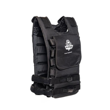 gilet lesté de musculation réglable de couleur noir