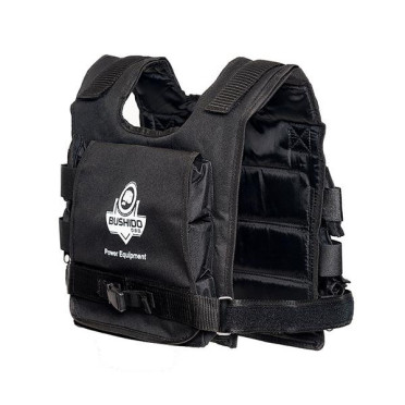 Gilet lesté de musculation noir avec poids adaptatifs