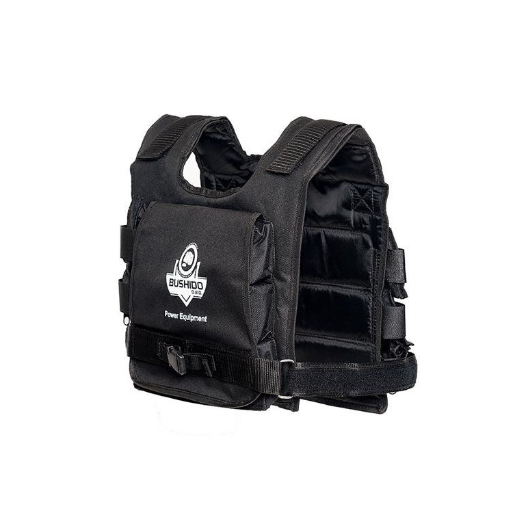 Gilet lesté de musculation noir avec poids adaptatifs