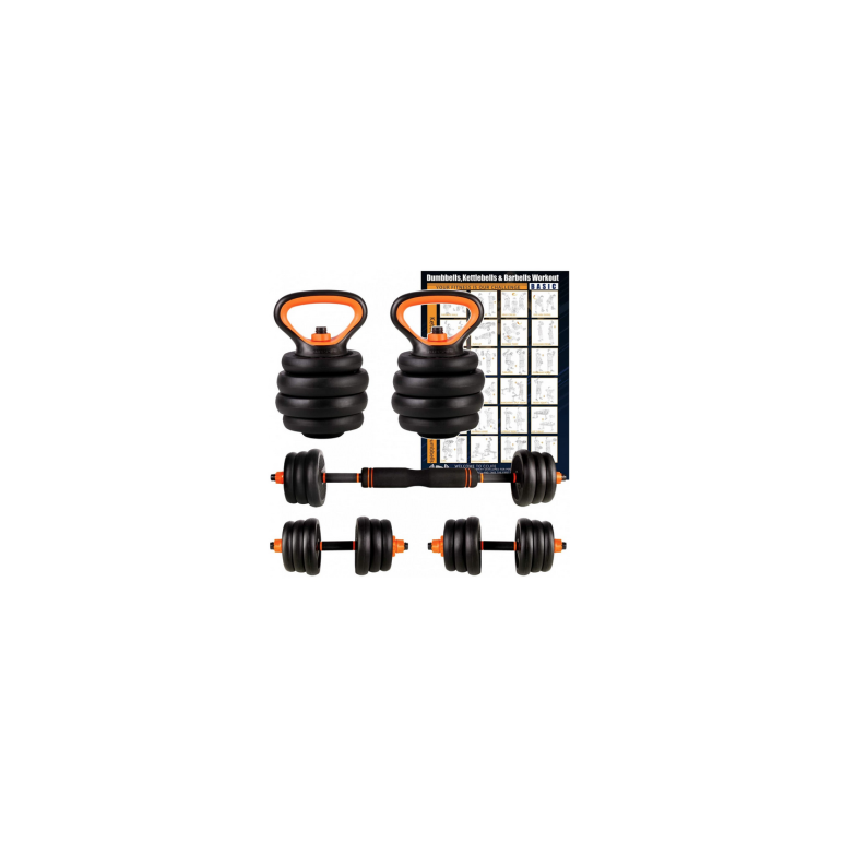 Kit d'haltères de musculation 4 en 1