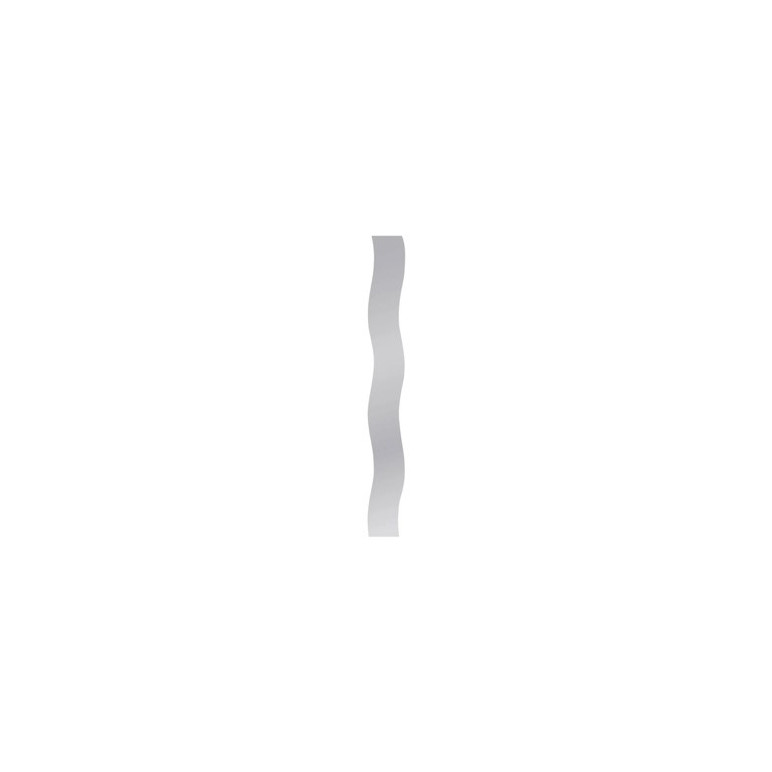 Miroir non-lumineux pour salles de sport en forme de vague - 20 x 160 cm