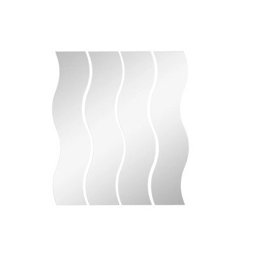 Ensemble de 4 miroirs pour salles de sport - 15 x 60,5 cm