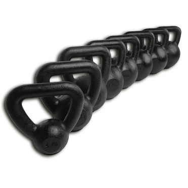 Kettlebells en fonte avec fond en caoutchouc 4 à 32 kg - vue 3