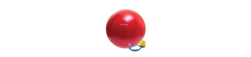 Ballons d'exercices de fitness avec surface antidérapante.