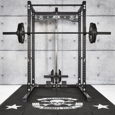 Power rack à squat de musculation de 195 cm avec système à poulie