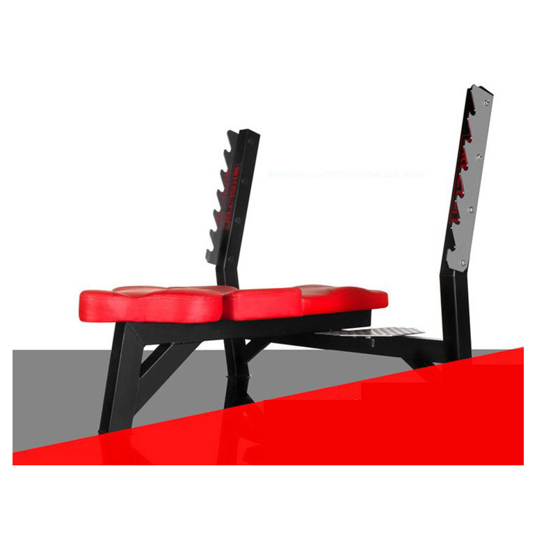 Banc plat de musculation pour exercices de développé couché.