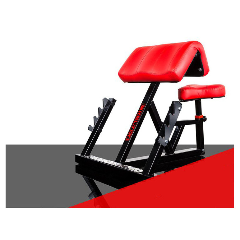 Pupitre à biceps pour entraînement localisé des biceps.