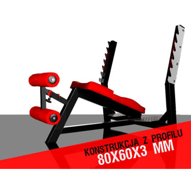 Banc de musculation décliné à haute capacité de charge.