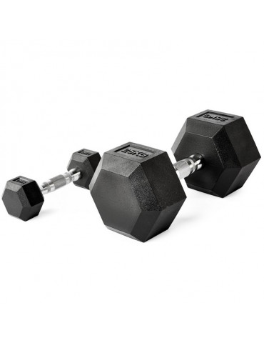 Set d'haltères hexagonaux 2.5 kg à 25 kg pour salles professionnelles musculation