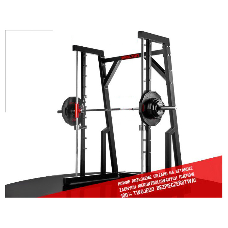 Smith machine avec barre de musculation guidée olympique - Capacité de charge 800 kg pour salle de sport