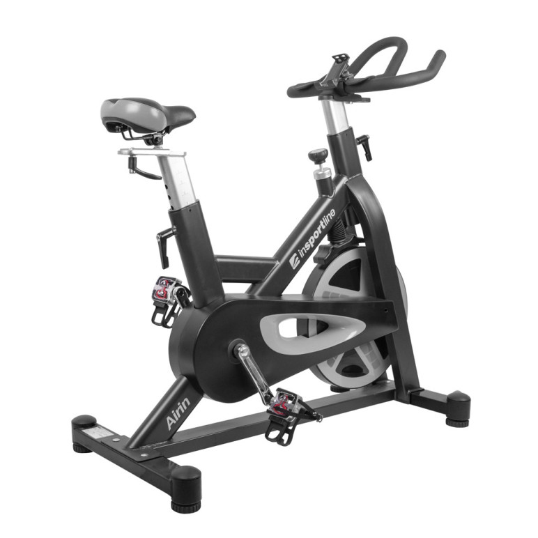 Vélo de spinning avec volant d'inertie de 20 kg pour training sportif en home-gym. - vue 3