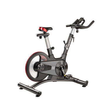 Vélo de spinning pour entraînement intense en salle de sport professionnelle ou personnelle.