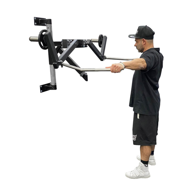 Appareil de musculation latérale shoulder raise. Elévation latérale à charge libre.