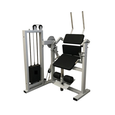 Appareil de musculation professionnel  à charge guidée pour exercice de crunch intense.