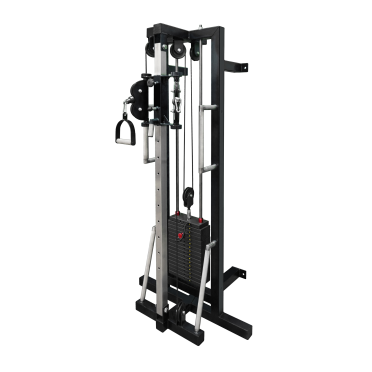 Station poulie simple à charge guidée réglable en hauteur.