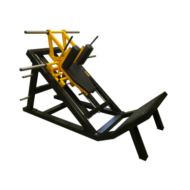 Presse à cuisses et mollets pour salle de sport professionnelle.