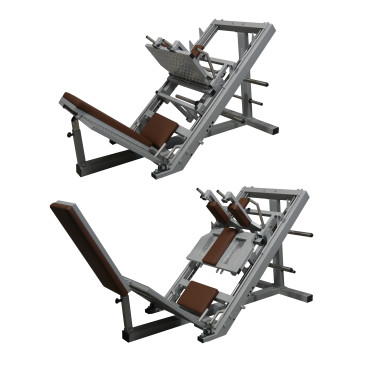 Appareil de musculation polyvalent hack squat et presse à cuisses.