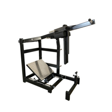 Squat machine professionnelle pour disques de diamètre olympique.