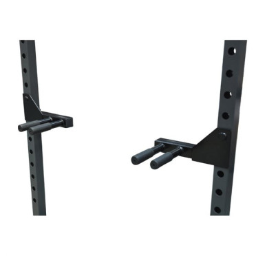 Paire de barres à dips pour structures de musculation.