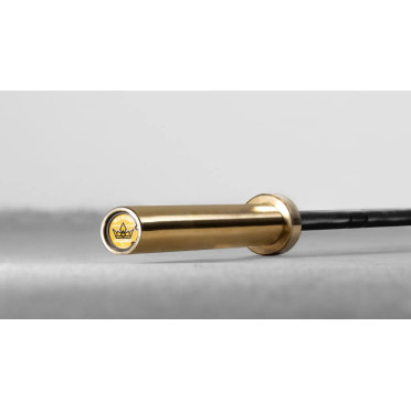 Barre de musculation olympique 201 cm avec design doré
