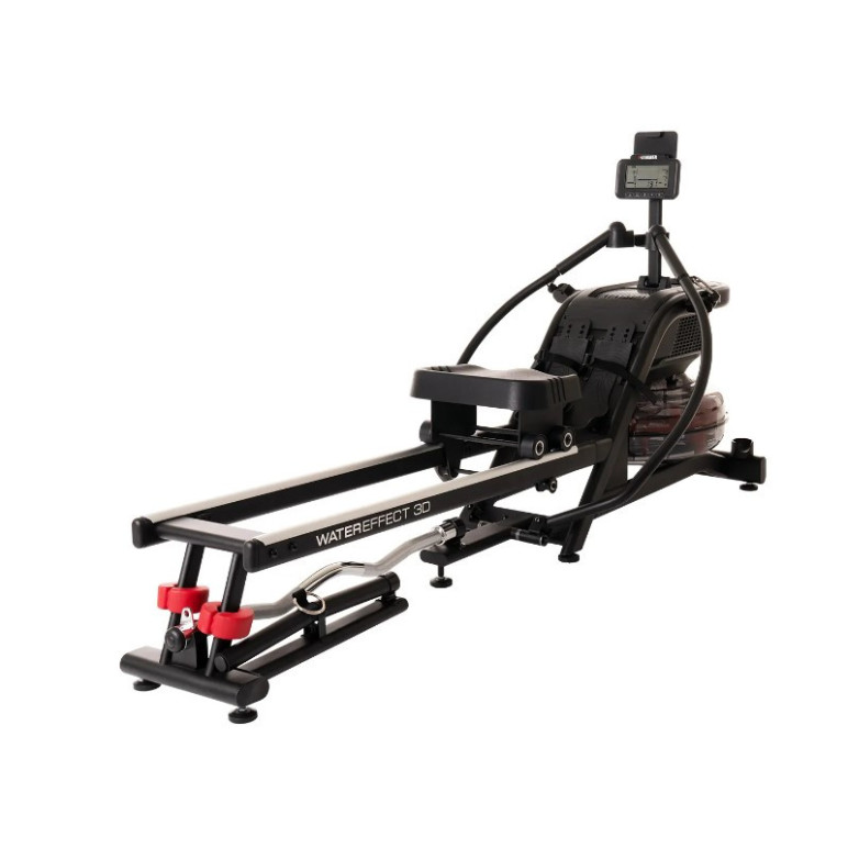 Rameur à fonctionnement à eau haute technologie avec bras avirons - 6 niveaux de résistance - WaterEffect 3D