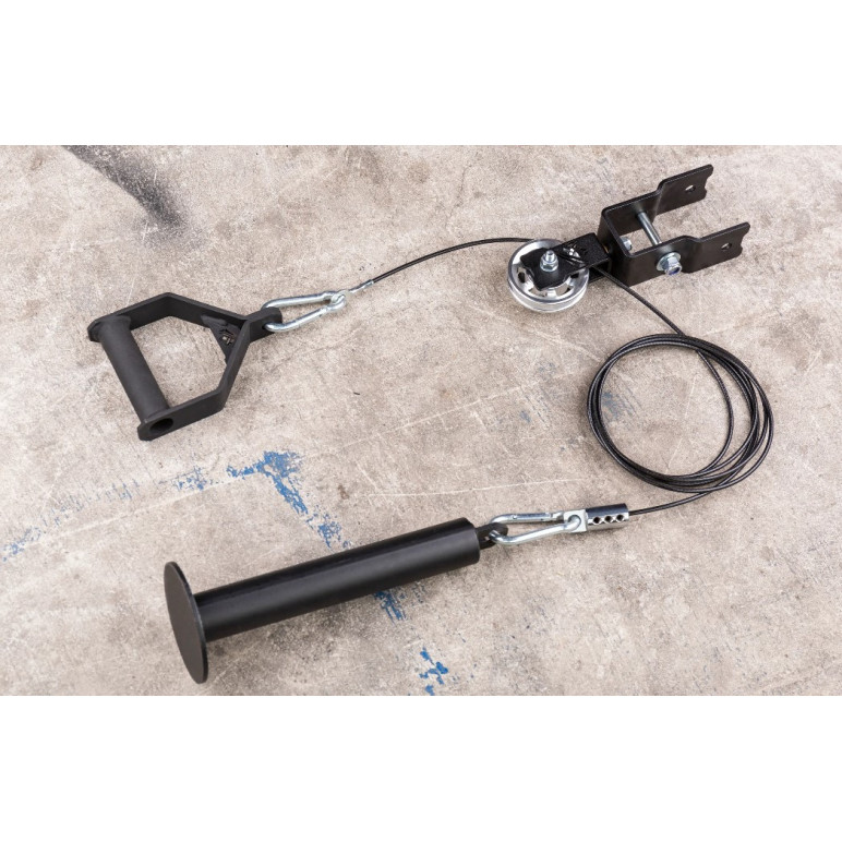 Accessoire poulie de musculation à fixer sur rack