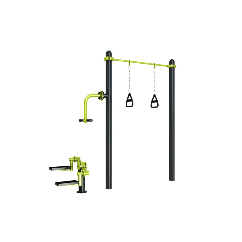 Double equipement de fitness extérieur pour entraînement outdoor