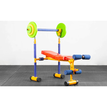 Banc de développé couché avec Leg Curl pour enfants