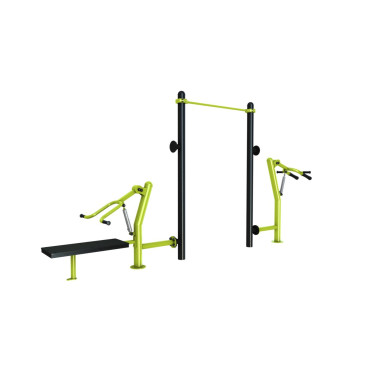 Agrès de fitness extérieur 3 en 1 pour street workout