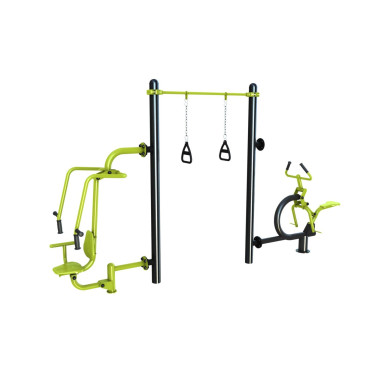 Atelier de fitness en plein air triple postes