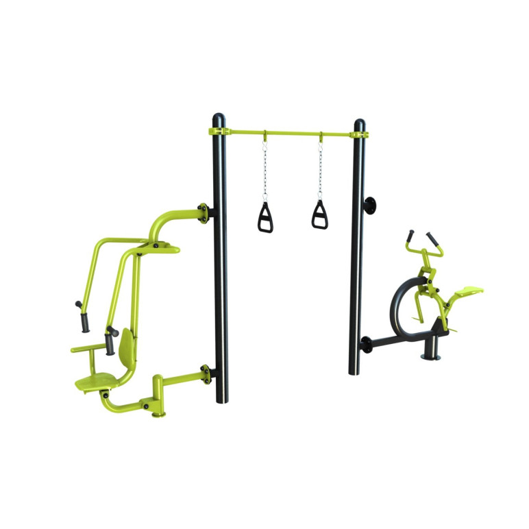 Atelier de fitness en plein air triple postes