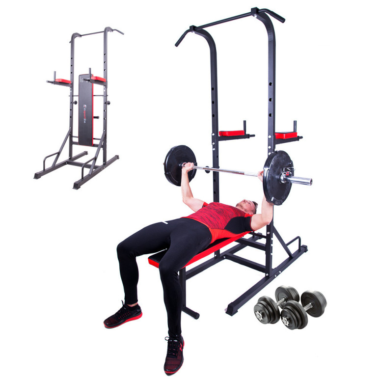 Pack de musculation kit d'haltères et chaise romaine